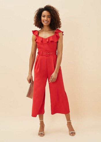 Phase Eight Tazanna Wide Leg Jumpsuit Red USA | 0149735-YR